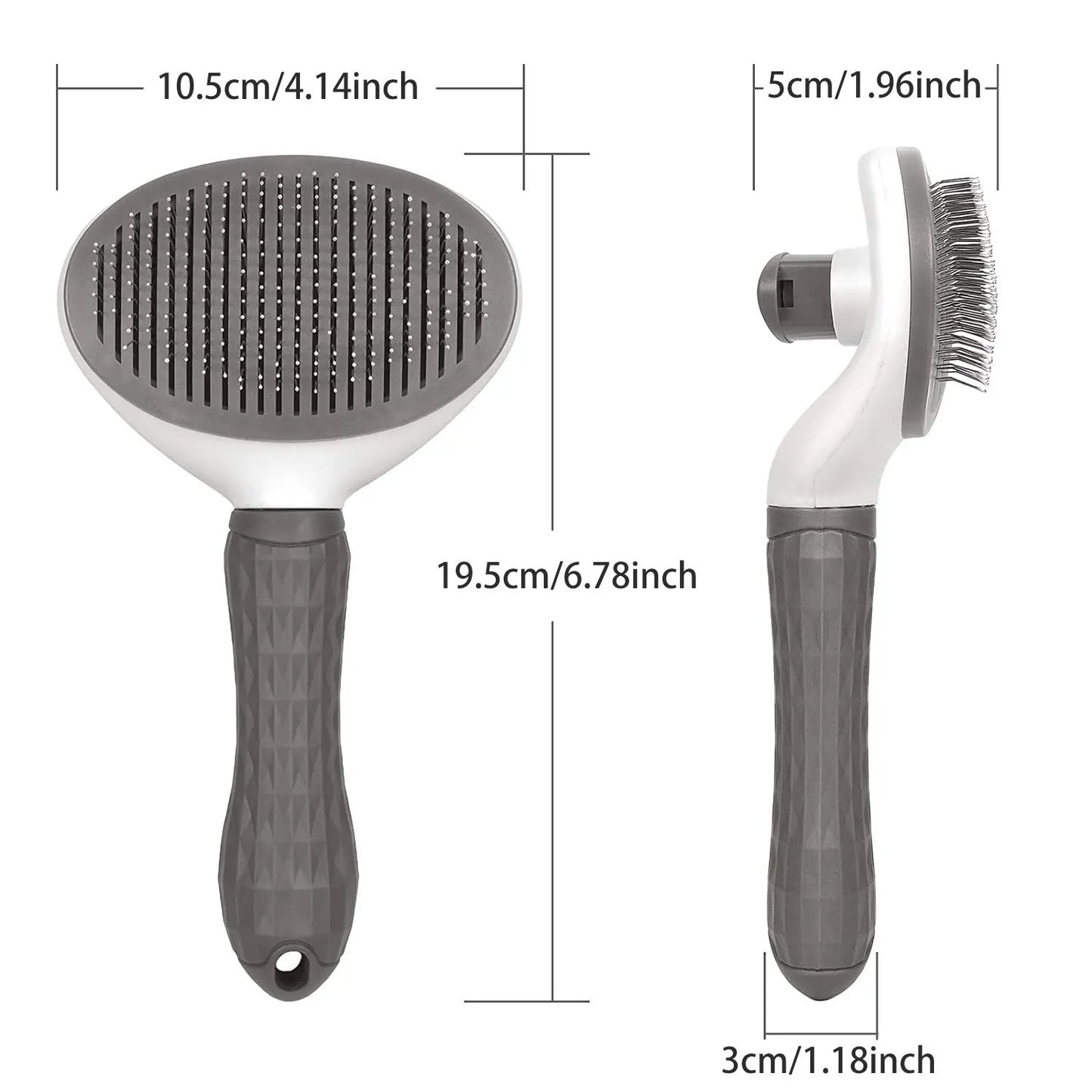 2-in-1 Self-Cleaning Pet Grooming Brush & Demattin Comb